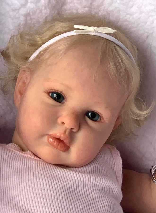 Anano Silicone Reborn Baby Dolls Eyes Open 24 Inch Realistic Dolls Toddler Girl Real Life Like Looking Baby Dolls That Look Real Bebes Reborn Babies with Hair and Toys - Image 5